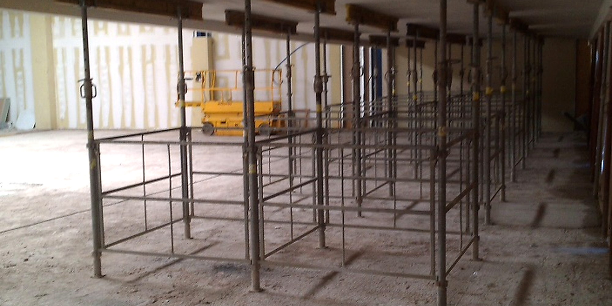 Ferraillage d'une structure béton armé sur chantier